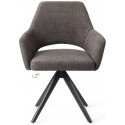 2 x Yanai Rotérbare Spisebordsstole H86 cm polyester - Sort/Sandgrå