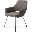 2 x Yanai Spisebordsstole H85 cm polyester - Sort/Sandgrå