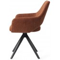 2 x Yanai Rotérbare Spisebordsstole H86 cm polyester - Sort/Mørkegrå