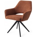 2 x Yanai Rotérbare Spisebordsstole H86 cm polyester - Sort/Mørkegrå