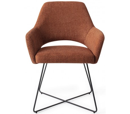 2 x Yanai Spisebordsstole H85 cm polyester - Sort/Mørkegrå