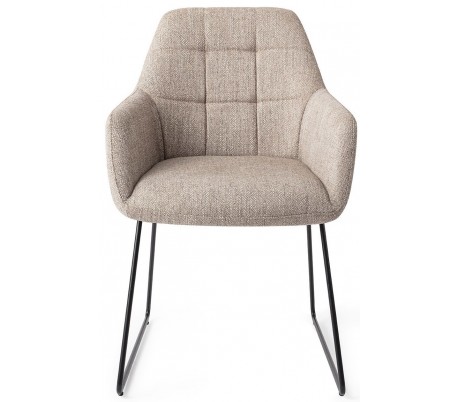 Billede af 2 x Noto Spisebordsstole H84,5 cm polyester - Sort/Sandgrå