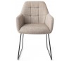 2 x Noto Spisebordsstole H84,5 cm polyester - Sort/Sandgrå