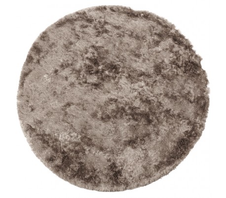 Billede af Praline rundt tæppe i polyester Ø200 cm - Nougat