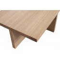 Sofabord i fyrretræ og valnøddefinér 137 x 60 cm - Sort/Valnød
