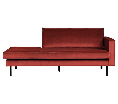 Billede af Rodeo daybed sofa i velour B206 cm - Kastanje