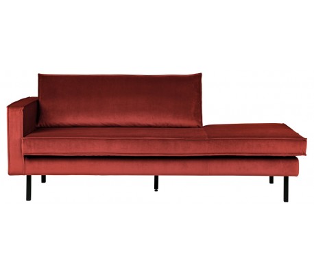 Billede af Rodeo daybed sofa i velour B206 cm - Kastanje