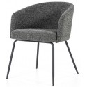 Lynn spisebordsstol med armlæn i polyester H82 cm - Sort/Beige