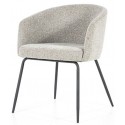 Astrid spisebordsstol med armlæn i polyester H77 cm - Sort/Antracit