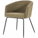 Astrid spisebordsstol med armlæn i polyester H77 cm - Sort/Beige