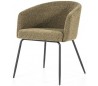 Astrid spisebordsstol med armlæn i polyester H77 cm - Sort/Grøn