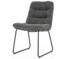 Danica spisebordsstol i polyester H86 cm - Sort/Antracit