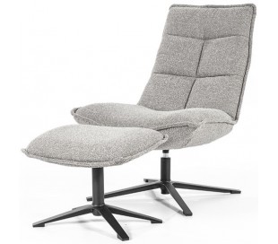 Lænestol med skammel drejefunktion drejefod