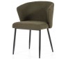 Santos spisebordsstol med armlæn i polyester H79,5 cm - Sort/Grøn