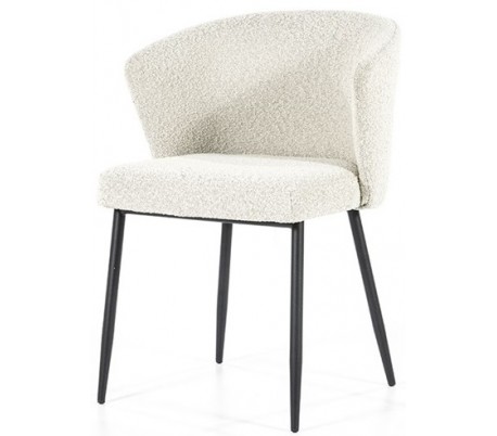 Billede af Santos spisebordsstol med armlæn i polyester H79,5 cm - Sort/Hvid