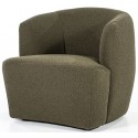 Danica rotérbar lænestol i polyester H81 cm - Sort/Grøn