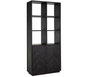 Oakura Bogreol i egetræsfinér H220 x B100 x D45 cm - Sort