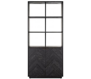 Oakura Bogreol i egetræsfinér H220 x B100 x D45 cm - Sort 2