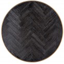 Blackbone sofaborde i egetræ og stål Ø74 + Ø91,5 cm - Sølv/Sort