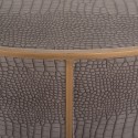 Bloomingville sofaborde i vegansk læder og stål Ø74 + Ø91,5 cm - Antik guld/Brun