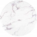 Dagas sofabord i marmor og stål Ø80 cm - Sort/Hvid marmor