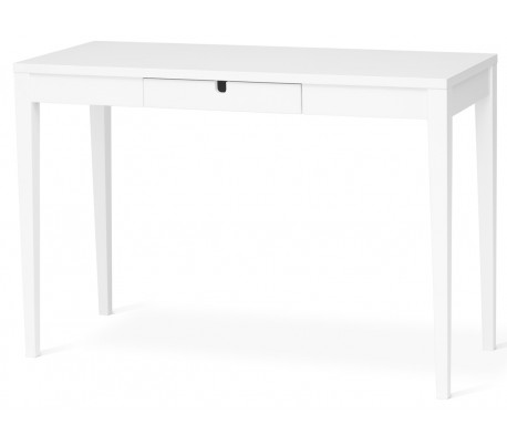 Klinte spisebord med 2 skuffer i træ og mdf 80 - 124 x 80 cm - Hvid