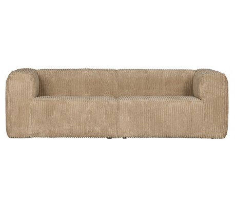 Moderne 3,5 personers sofa i ripcord polyester 246 x 96 cm – Travertin