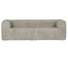 Moderne 3,5 personers sofa i ripcord polyester 246 x 96 cm - Natur