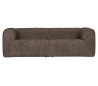 Moderne 3,5 personers sofa i ripcord polyester 246 x 96 cm - Brun