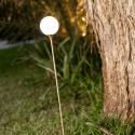 Bruna solcelle udendørs lampe H80 cm - Messing/Hvid
