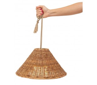 Sisine trådløs udendørs loftlampe Ø40 cm - Natur