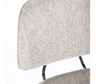 Lynn spisebordsstol med armlæn i polyester H82 cm - Sort/Grå 2