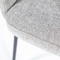 Astrid spisebordsstol med armlæn i polyester H77 cm - Sort/Lysegrå