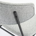 Barstol i polyester og metal H92 cm - Sort/Taupe