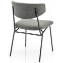 Spisebordsstol i polyester og metal H78 cm - Sort/Grå
