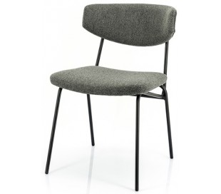 Spisebordsstol stof grå billig