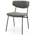 Spisebordsstol i polyester og metal H78 cm - Sort/Grå