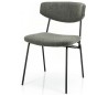 Spisebordsstol i polyester og metal H78 cm - Sort/Mørkegrå