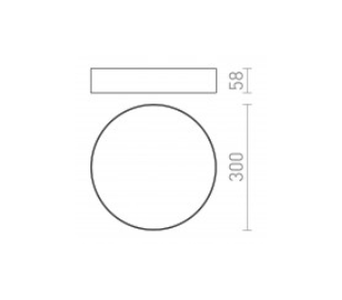 Larisa Plafond Ø40 cm 50W LED - Sort 2