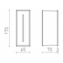 Gordiq L Væglampe til indbygning 14 x 7 cm 3W LED - Hvid