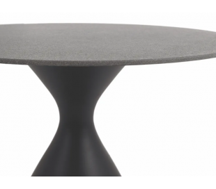 Nadia Lounge havebord i aluminium og glas H50 x Ø45 cm - Hvid/Grå sten 2