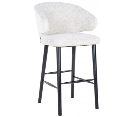 Se Indigo barstol i polyester H106 cm - Hvid/Sort hos Lepong.dk