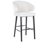 Indigo barstol i polyester H106 cm - Hvid/Sort