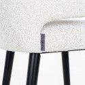 Indigo barstol i velour H106 cm - Sort/Khaki