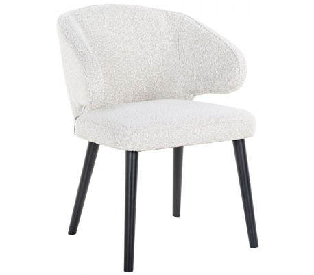 Billede af Indigo spisebordsstol i polyester H81 cm - Sort/Hvid