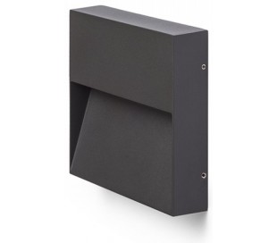 Aqila SQ Væglampe i metal 15 x 15 cm 6W LED - Grå 2