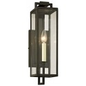 Beckham Væglampe i jern og glas H54,6 cm 3 x E14 - Antik sort/Klar