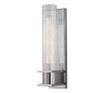 Sperry Væglampe i stål og glas H32,5 cm 1 x E27 - Poleret nikkel/Klar