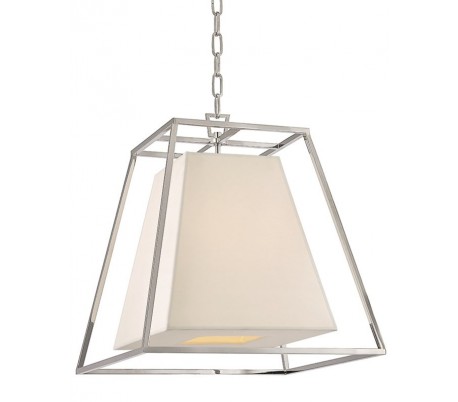 Eldridge Loftlampe i stål og glas Ø39,4 cm 1 x E27 - Antik messing/Opalhvid