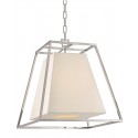 Eldridge Loftlampe i stål og glas Ø39,4 cm 1 x E27 - Antik messing/Opalhvid